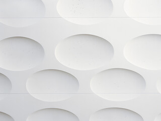 Background of white concrete wall showcases convex pattern - obrazy, fototapety, plakaty