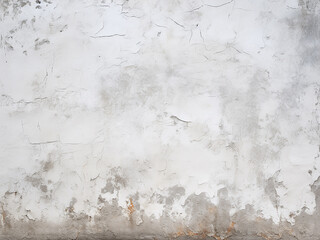 Background features texture of an old, dirty white cement wall