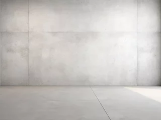 Tuinposter Bright light enhances texture of white gray grunge stone concrete cement wall floor background © Llama-World-studio