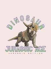 Dinosaur jurassic age, triceratops © Jusie