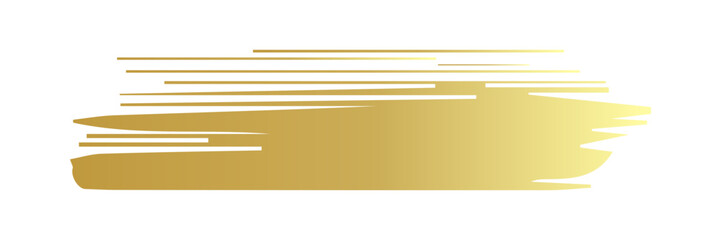 Gold paint brush stroke, ink splatter and artistic design elements. Dirty watercolor texture, box, frame, grunge background, splash or creative shape for social media. Abstract drawing.