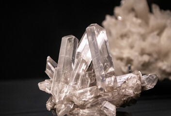 white shiny quartz crystal clear mineral precious stone