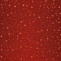Red space is filled with countless stars, creating a mesmerising spectacle.  - obrazy, fototapety, plakaty