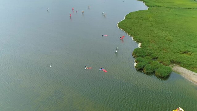 Bay Zatoka Wrzosowska Dziwnowek Aerial View Poland