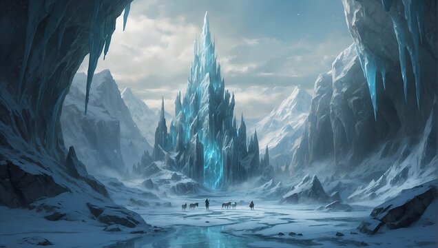 "Enter the realm of Niflheim, where the frozen landscape stretches as far as the eye can see. Watch as the icy winds whip through the air, creating a mesmerizing dance of snow and frost. What creature