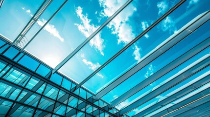Glass building with sky view