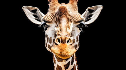 A giraffe with its mouth open and its eyes closed. The giraffe is looking at the camera