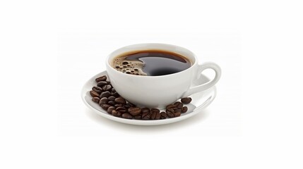 Fototapeta premium cup of coffee isolated on white background