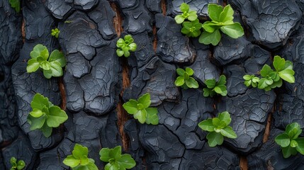 Bark of a tree with moss on it. Texture of bark. - obrazy, fototapety, plakaty