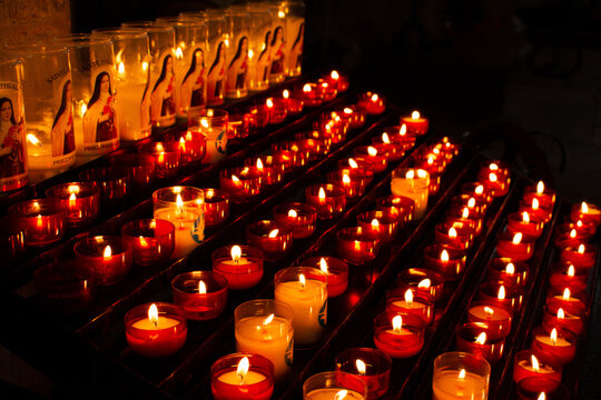 candles in church