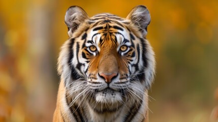 A tiger with a big smile and staring at the camera, AI