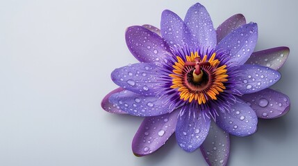 Isolated passionflower or pasiflora (passion flower) on a white background... - obrazy, fototapety, plakaty