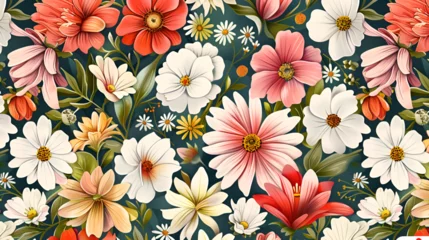 Fotobehang colorful floral background © Muhammad Irfan