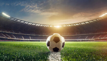 Abstract football or soccer backgrounds set in the stadium.
