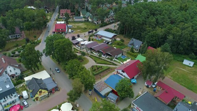 Downtown Lukecin Centrum Aerial View Poland