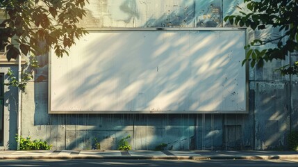 Large billboard on building side