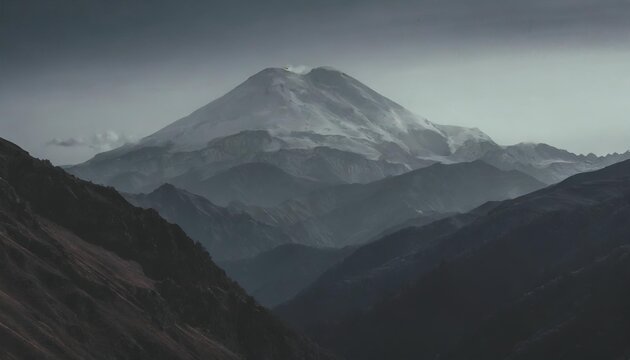 view of the mount elbrus karachay cherkess the caucasus russia