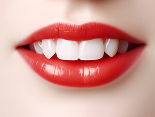 Obraz premium close up of a smile and white teeth