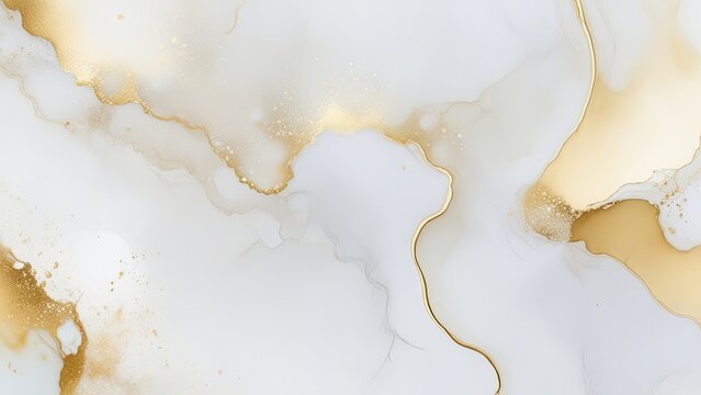 Grey gold alcohol ink background. Liquid marble texture suitable for flyers, posters, designing presentations, invitations, business cards, background wallpaper.