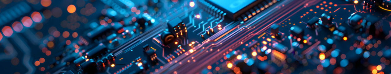 Micro chip controller electronic circuit, wide technology background