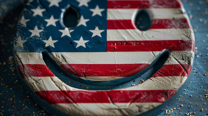 Obraz premium 4th July Independence Day background with American flag