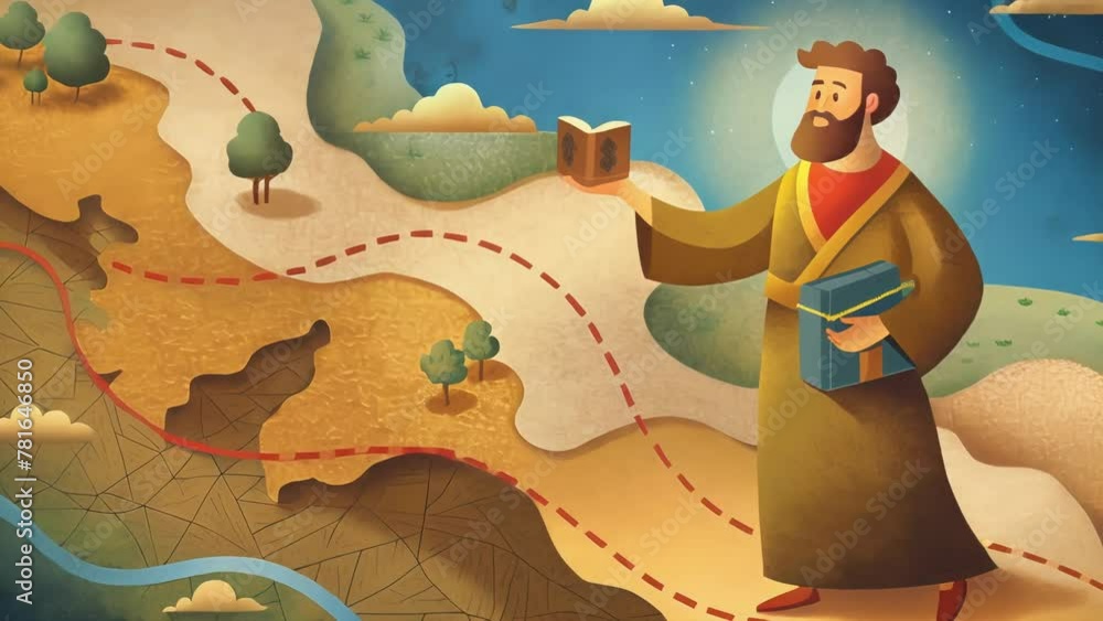 Fototapete with each journey marked on the map its as though we are able to physically follow in the footsteps 