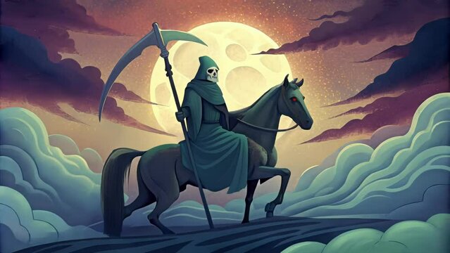 And finally the last horse of the Apocalypse appeared pale and ghastly with its rider named Death. He rode with a sickle in his hand as fear