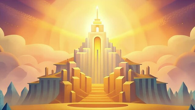 The New Jerusalem stood tall and majestic its inhabitants bathed in the warm glow of love and unity a shining example of what can be achieved
