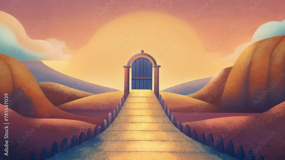 Poster the narrow path is like a narrow gate with only enough room for one person to pass through at a time