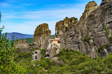 The Meteora is a rock formation in northwestern Greece, hosting one of the largest and most...