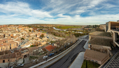 Toledo, Spain - Dec 17, 2018: Toledo is an ancient city set on a hill above the plains of...