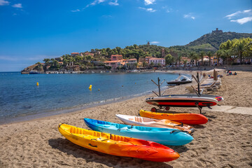 The beach Port d'Avall in Collioure, France