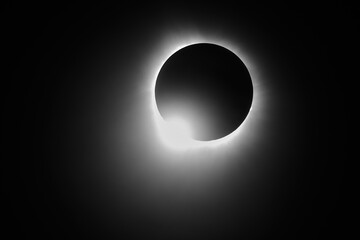 Diamond ring of the total solar eclipse in April 2024 Ohio USA