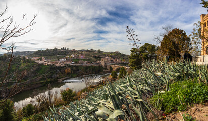 Toledo, Spain - Dec 17, 2018: Toledo is an ancient city set on a hill above the plains of...