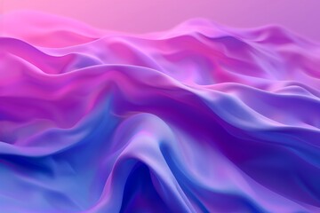 Obraz premium Abstract background with a wavy pink and blue gradient, flowing cloth texture