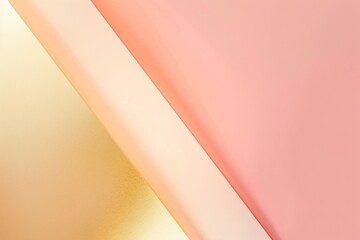 Minimalistic peach pink and gold gradient background with diagonal line in the middle