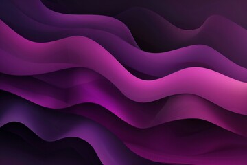 Abstract purple gradient wavy shapes background - obrazy, fototapety, plakaty