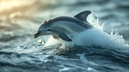 Fototapeta premium Playful Dolphin in the Ocean