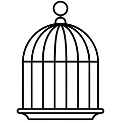 cage with a bird