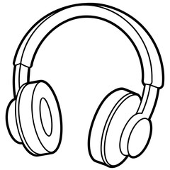 headphones on white background
