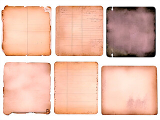 set vintage antique painted papers junk juornal