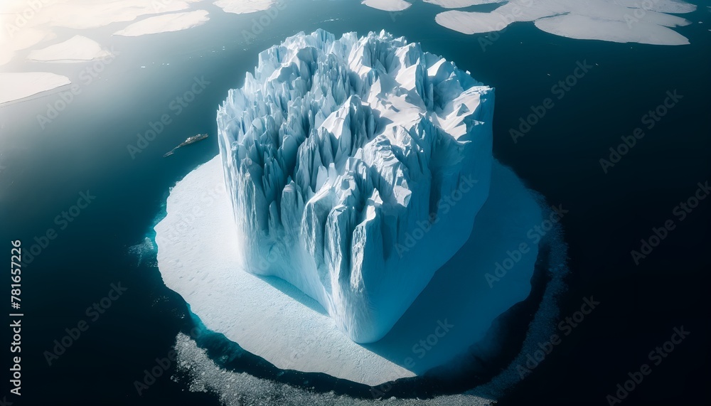 Wall mural glacier in polar area