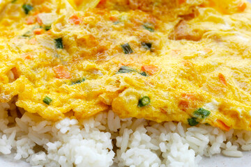Thai style omelet with rice