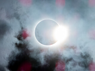 Total solar eclipse on April 8, 2024 in Texas, United States. - 781659607