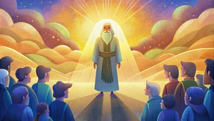 As he stood before the Israelites Moses face shone with the glory of God a physical manifestation of his powerful connection to the divine and