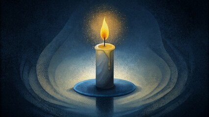 Fototapeta premium Like a candle flickering in a dark room faith can seem small and feeble when faced with the allencompassing darkness of fear. But even the