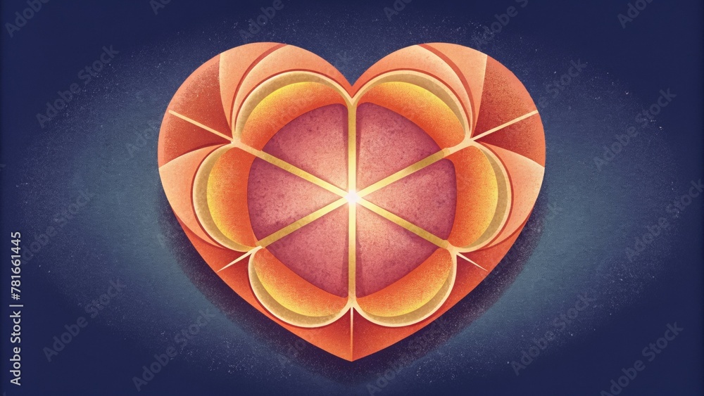 Poster a heart with nine slices each representing a different fruit of the holy spirit. this image reminds 