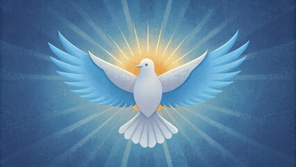 The dove representing the Holy Spirit is a symbol of peace and purity. Just as doves are often associated with peace the Holy Spirit brings