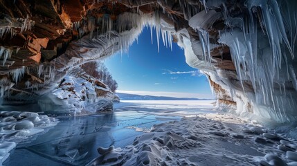 Frozen Cave and River