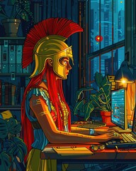 Athena opens a new tab for every strategy game she can find, her wisdom and warfare skills unmatched by any AI 